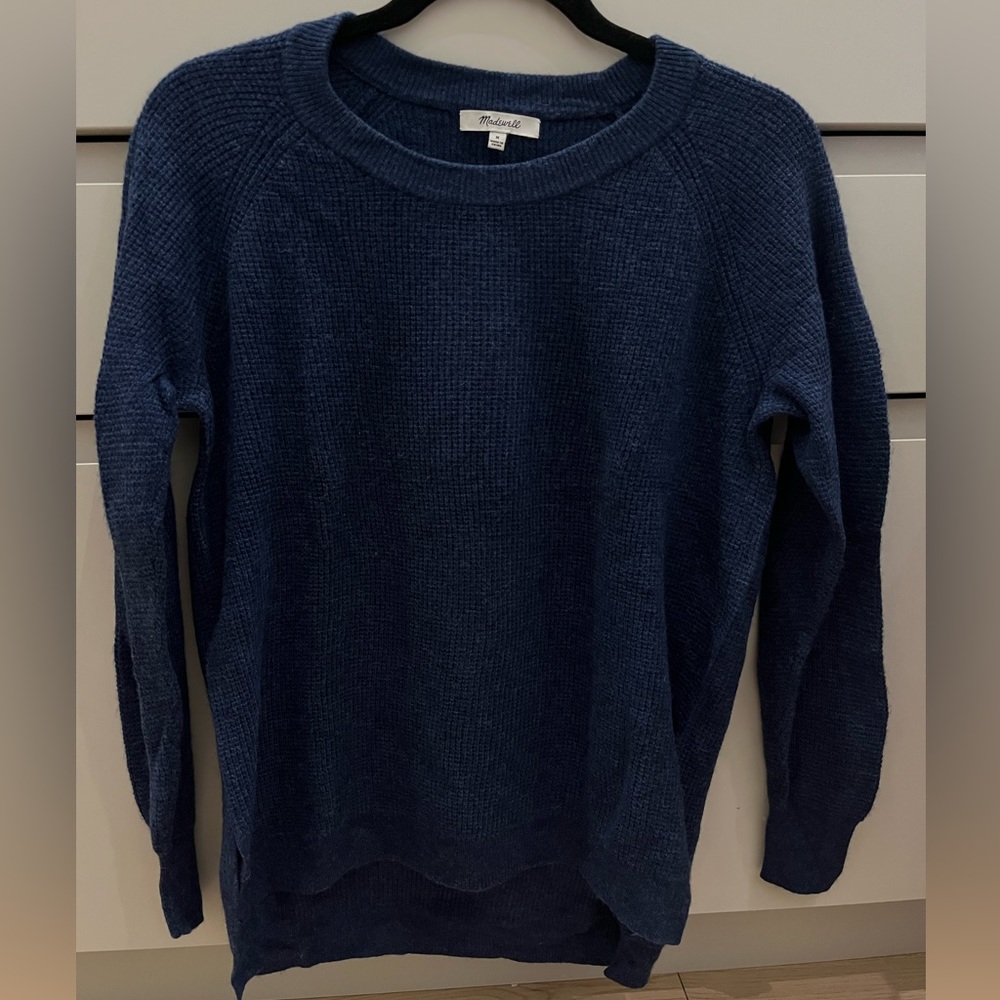 Madewell Navy Blue Merino Wool Blend Sweater - Size Medium